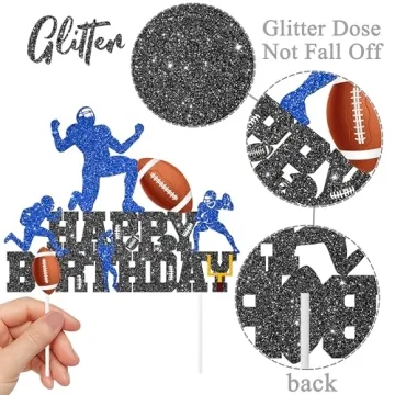 Football Birthday Cake Topper for Sport Themed Events