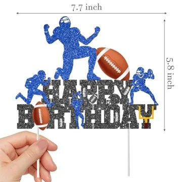 Football Birthday Cake Topper for Sport Themed Events