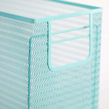 Blu Monaco 5 Piece Aqua Desk Organizer Set for Office