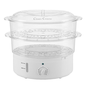 Classic Cuisine Vegetable Steamer Rice Cooker 6.3 Quart Electric