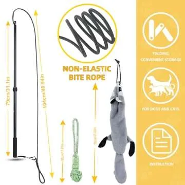 KOXXUD Flirt Pole Dogs for Energetic Play and Exercise