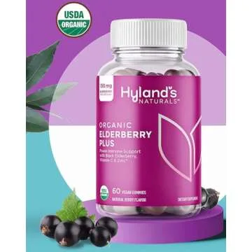Hyland's Organic Elderberry Plus Gummies for Immune Support
