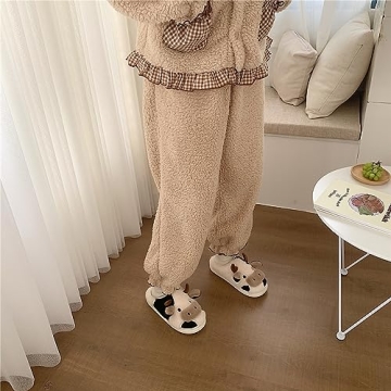 XIXITIAO Cow Slippers for Cozy Winter Comfort