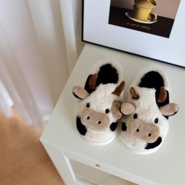 XIXITIAO Cow Slippers for Cozy Winter Comfort