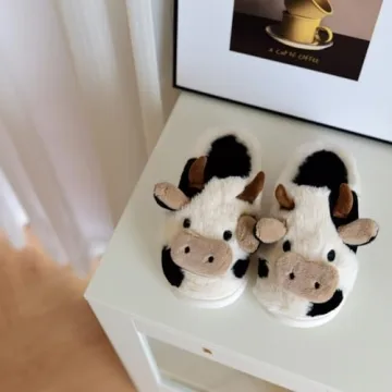 XIXITIAO Cow Slippers for Cozy Winter Comfort