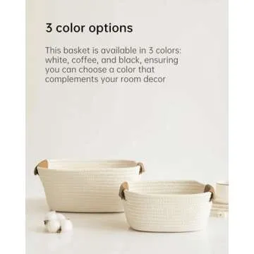 Stylish Cotton Woven Basket for Baby & Pets Storage