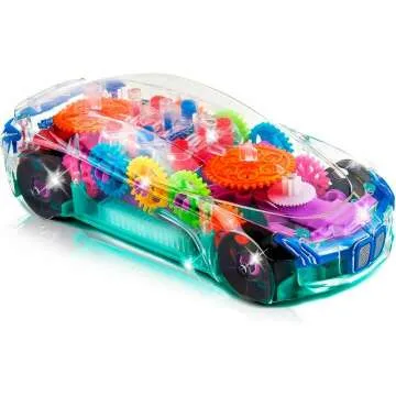 ArtCreativity Light Up Transparent Sensory Car Toy for Kids - Interactive Fun!