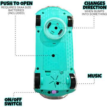 Light Up Transparent Sensory Car Toy for Kids