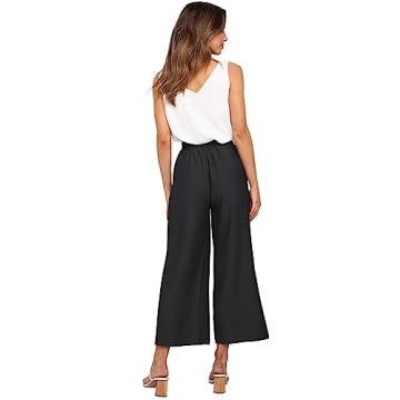 Stylish FANCYINN Women's Crop Pants Set with Tank Top