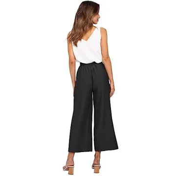 Stylish FANCYINN Women's Crop Pants Set with Tank Top