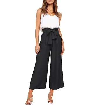 Stylish FANCYINN Women's Crop Pants Set with Tank Top