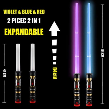 2-in-1 Light Up Sword Sabers - Perfect for Kids Fun