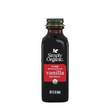 Simply Organic Pure Madagascar Vanilla Extract, 2-Ounce Glass Jar, Certified Organic, Sugar-Free Flavor For Smoothies