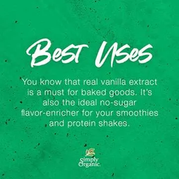 Simply Organic Pure Madagascar Vanilla Extract, 2-Ounce Glass Jar, Certified Organic, Sugar-Free Flavor For Smoothies
