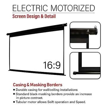 Akia 110 Inch Electric Drop Down Projector Screen 8K HD 3D