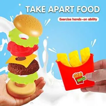 FINGOOO Pretend Play Food Set for Boys and Girls
