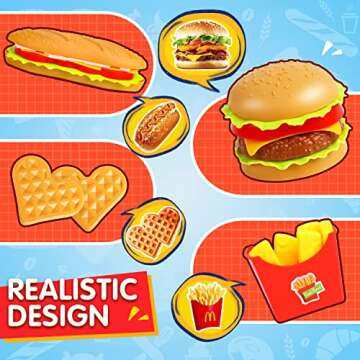 FINGOOO Pretend Play Food Set for Boys and Girls