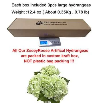 ZooeyRoose 3 pcs Big Light Green Artificial Hydrangea Flowers 21 inches Long Stem Real Touch Hydrangeas for Home Kitchen Fall Flower Decoration Thanksgiving Christmas Table Centerpiece