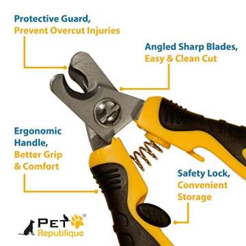Pet Republique Dog Nail Grinder and Nail Clippers Series Size Option Dogs: Small, Medium, Large Dogs...