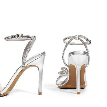 Stylish DREAM PAIRS Crystal Slingback Heels for Women