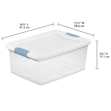 Sterilite Stackable Storage Bins 15 Quart for Organizing