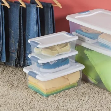 Sterilite Stackable Storage Bins 15 Quart for Organizing