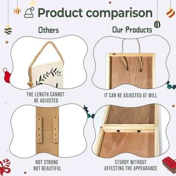 Christmas Porch Welcome Sign for Cozy Home Decor