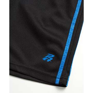 Pro Athlete Boys Active Shorts Set 4 Piece Dry Fit Performance T-Shirt and Basketball Shorts (4-16), Size 8, BlackBlue Hustle
