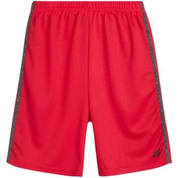 Pro Athlete Boys Active Shorts Set 4 Piece Dry Fit Performance T-Shirt and Basketball Shorts (4-16), Size 8, BlackBlue Hustle