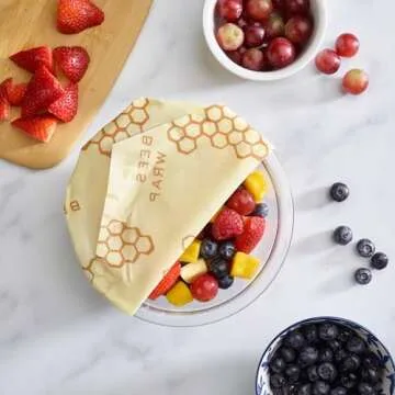 Bee's Wrap Reusable Beeswax Food Wraps for Eco-Friendly Kitchen