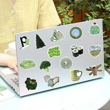 Cute Aesthetic Stickers Pack - 62 Waterproof Vinyl Stickers