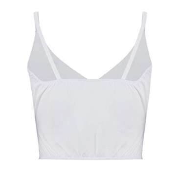 FORSHE Women's Sequin Crop Top Rave Dance Club Tank Bandeau Vest Bra for Teen Girls