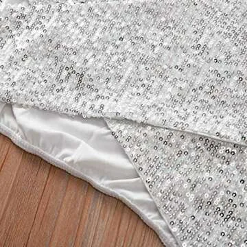 FORSHE Women's Sequin Crop Top Rave Dance Club Tank Bandeau Vest Bra for Teen Girls