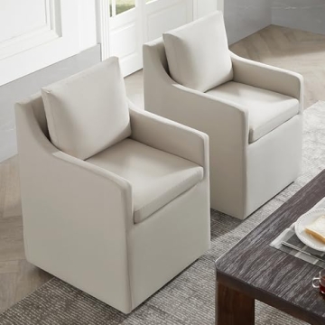 KISLOT Upholstered Dining Chair with Casters