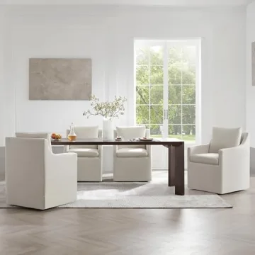 KISLOT Upholstered Dining Chair with Casters