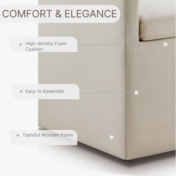 KISLOT Upholstered Dining Chair with Casters