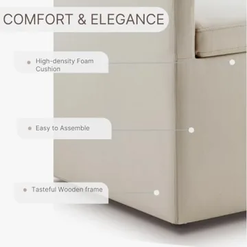 KISLOT Upholstered Dining Chair with Casters