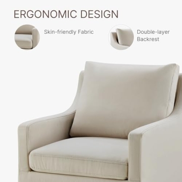 KISLOT Upholstered Dining Chair with Casters