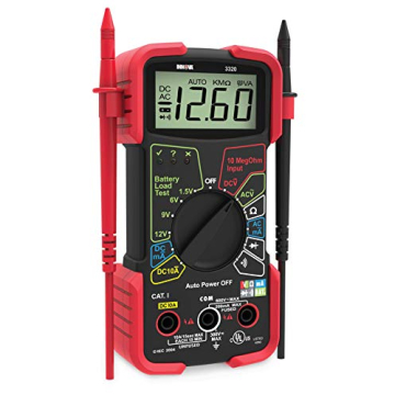 INNOVA 3320 Auto-Ranging Digital Multimeter, Red & Black