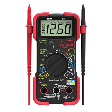 INNOVA 3320 Auto-Ranging Digital Multimeter, Red & Black