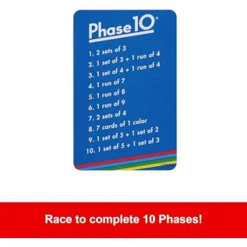 Mattel Games Phase 10 Card Game with 108 Cards, Great Game for Kids, Family or Adult Game Night, Ages 7 Years and Older
