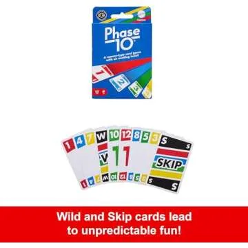 Mattel Games Phase 10 Card Game with 108 Cards, Great Game for Kids, Family or Adult Game Night, Ages 7 Years and Older