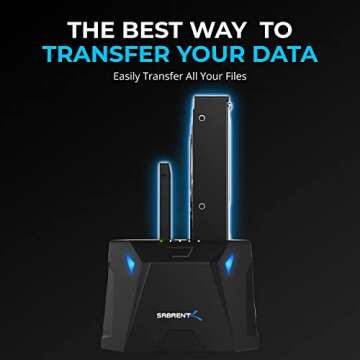 SABRENT USB 3.0 to SATA I/II/III Dual Bay External Hard Drive Docking Station for 2.5 or 3.5in HDD, SSD with Hard Drive Duplicator/Cloner Function [20+TB Support] (EC-HD2B)