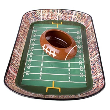 Football Stadium Chip and Dip Serving Set for Parties