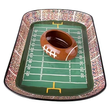Football Stadium Chip and Dip Serving Set for Parties
