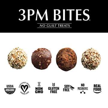 3PM Bites - Healthy and delicious protein bites provide energy and nutrition on the go.Organic, gluten-free and sugar-free snacks are vegan, keto and paleo friendly