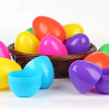 NEWBEA Jumbo Easter Eggs - 18Pcs Large Fillable Eggs