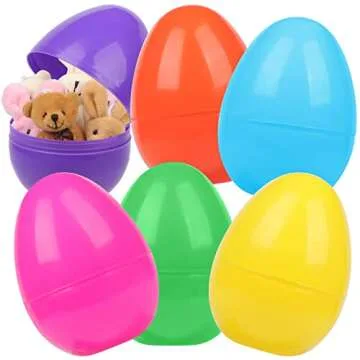 NEWBEA Jumbo Easter Eggs - 18Pcs Large Fillable Eggs