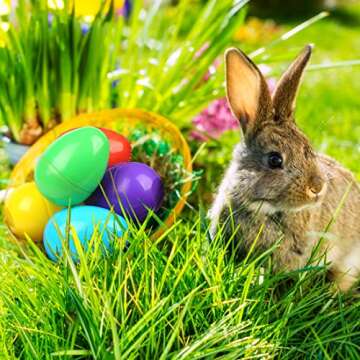 NEWBEA Jumbo Easter Eggs - 18Pcs Large Fillable Eggs