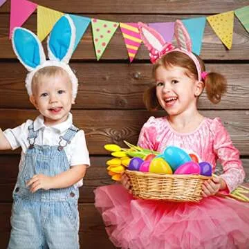 NEWBEA Jumbo Easter Eggs - 18Pcs Large Fillable Eggs